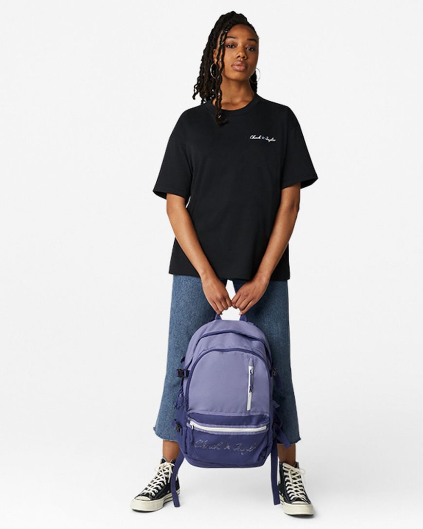 Women's Converse Straight Edge Backpacks Purple | AU 190CEB